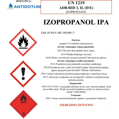 Izopropanol 25 kg  (UN1219, 3, II)