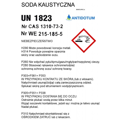 Soda Kaustyczna Granulki 5 kg (UN1823, 8, II)